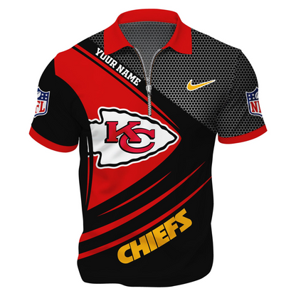 KCC Premium NFL Game Day Polo With Zipper Shirt DDT NTL