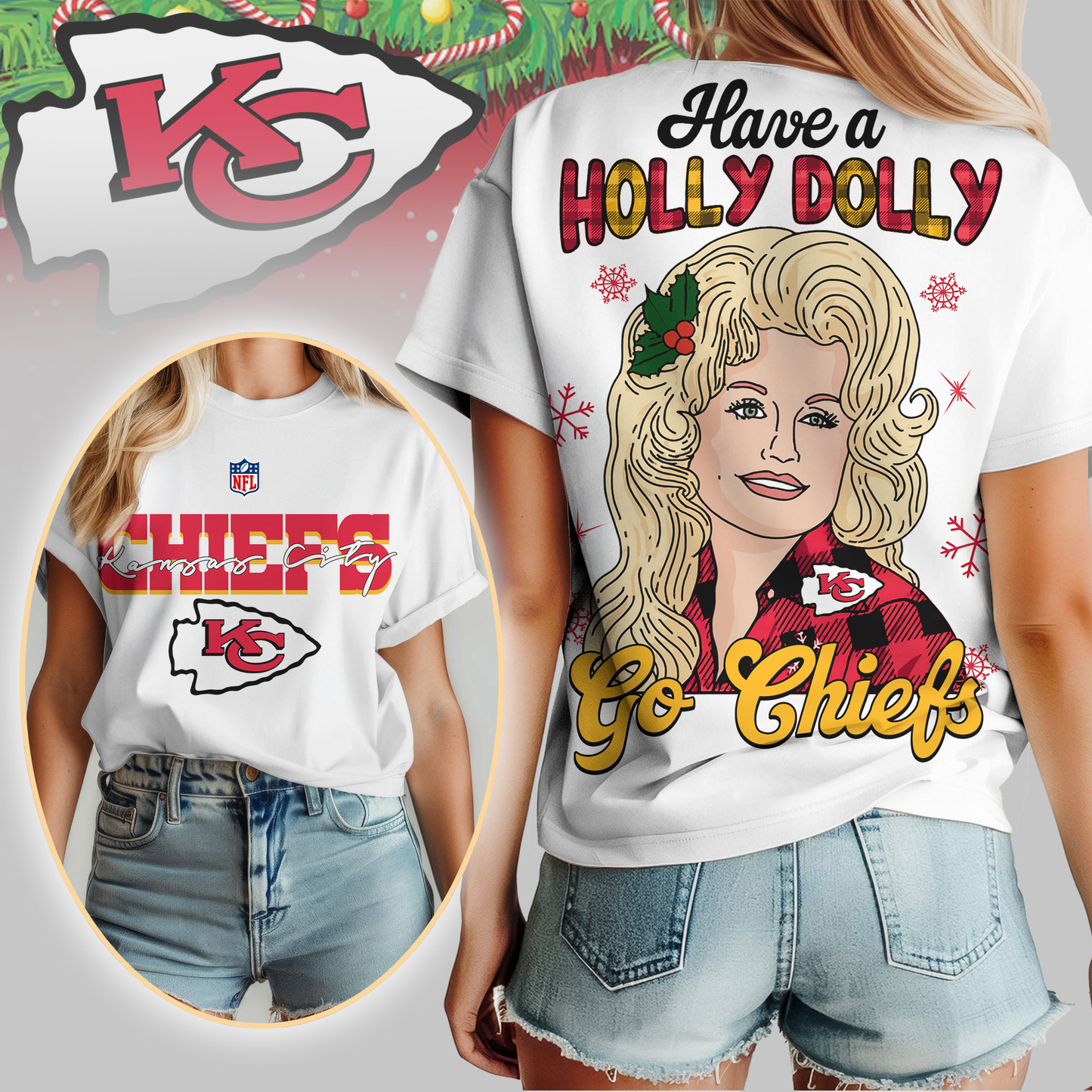 KCC Premium NFL Have A Holly Dolly Women Shirt DDT CTND