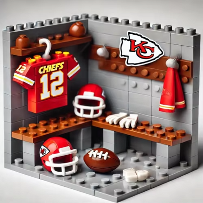 NFL Teams Custom Building Blocks Creative Peripheral Gift Model Toy Mini Changing Room Professional Football League Teams DDT CTND