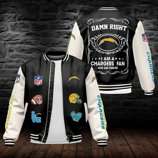 LAC NFL Premium Leather Bomber Jacket DDT HLPHUONG