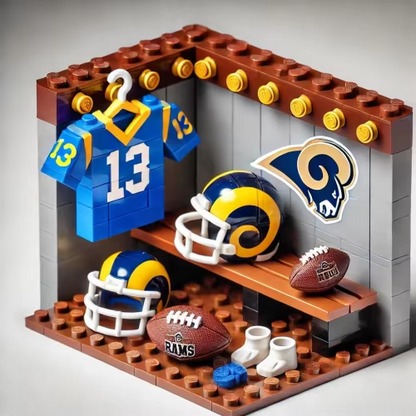 NFL Teams Custom Building Blocks Creative Peripheral Gift Model Toy Mini Changing Room Professional Football League Teams DDT CTND