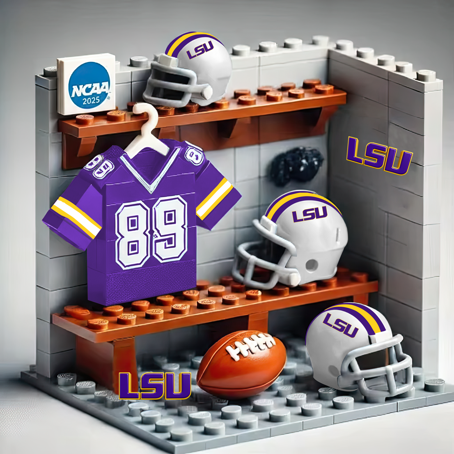 NCAA Teams Custom Building Blocks Creative Peripheral Gift Model Toy Mini Changing Room  DDT CTND