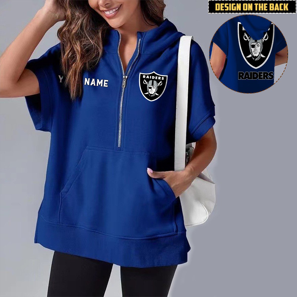 LVR x NFL Short Sleeve Zip Hoodie DATND TANTD