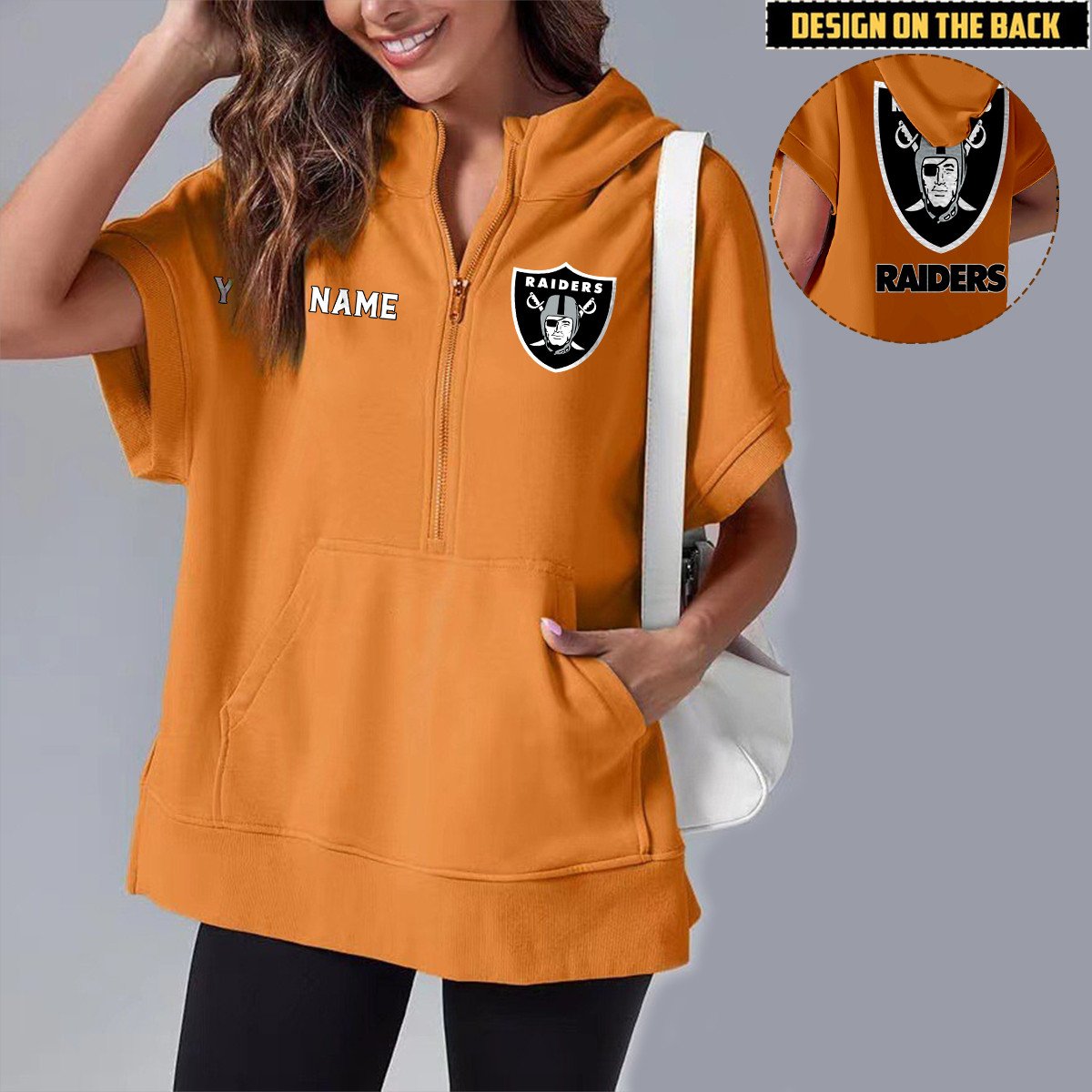 LVR x NFL Short Sleeve Zip Hoodie DATND TANTD