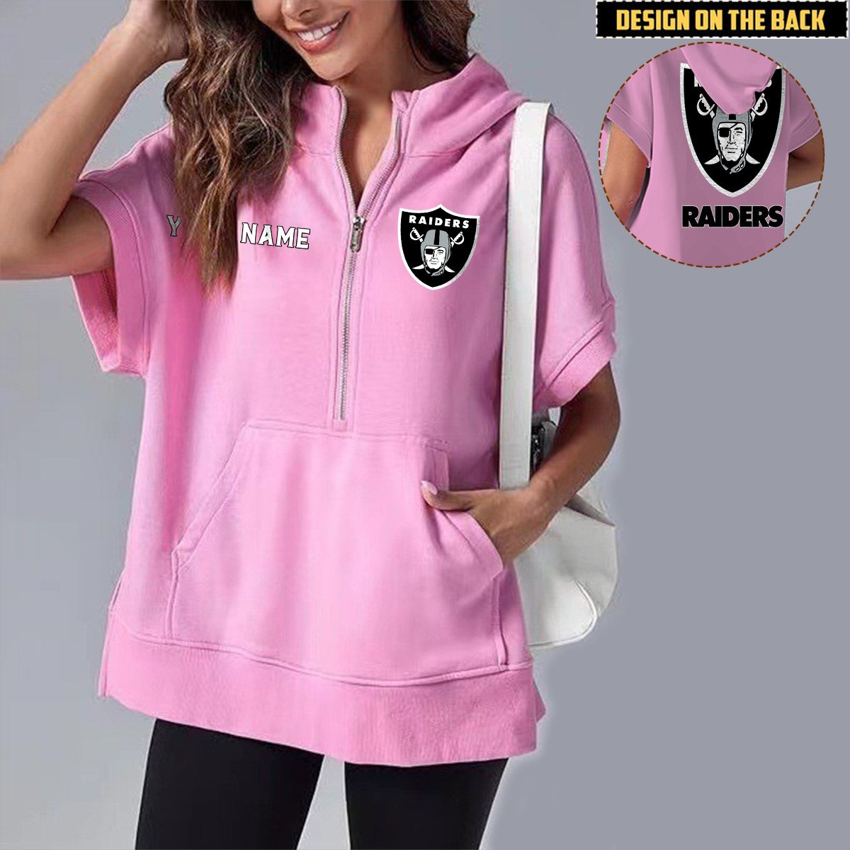 LVR x NFL Short Sleeve Zip Hoodie DATND TANTD