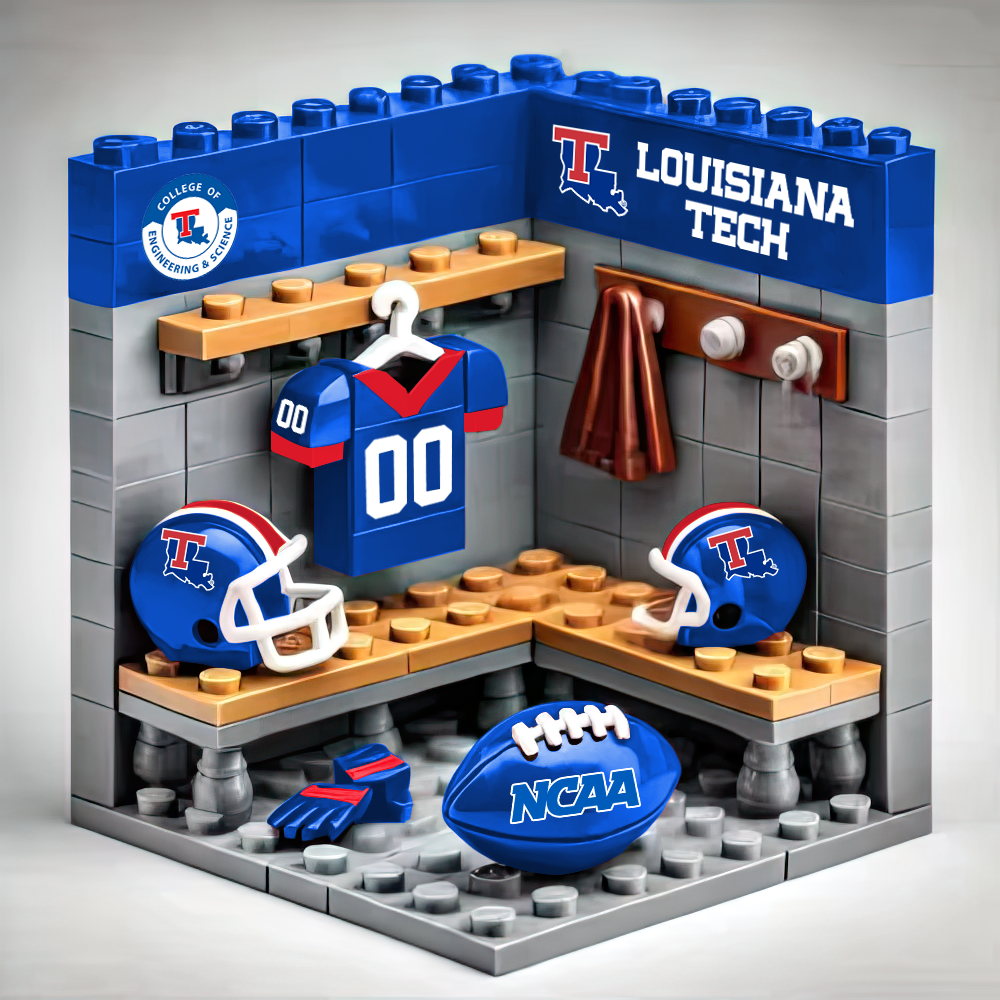 Ver.2 NCAA Teams Custom Building Blocks Creative Peripheral Gift Model Toy Mini Changing Room DDT CTND