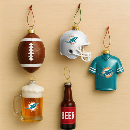MIA x NFL Football Combo Set 5 Acrylic Ornament For Home Decor DatND DVT