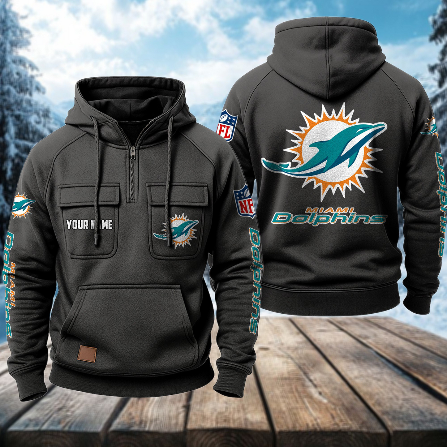 MIA x NFL Premium Hoodie DATND TANTD