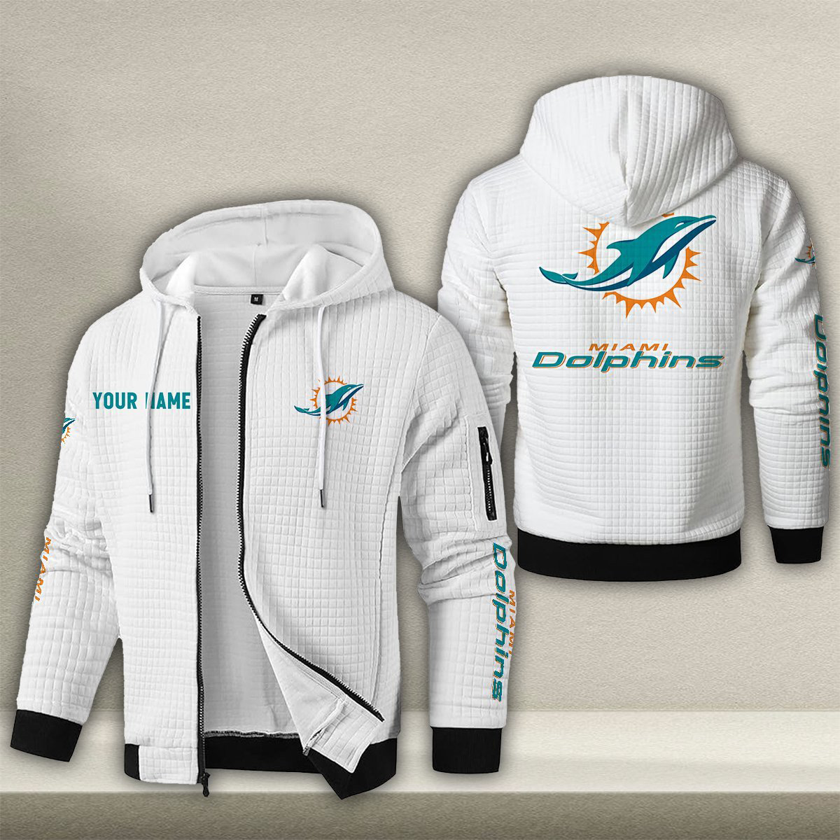 MIA x NFL Quilted Zip Hoodie DatND DVT