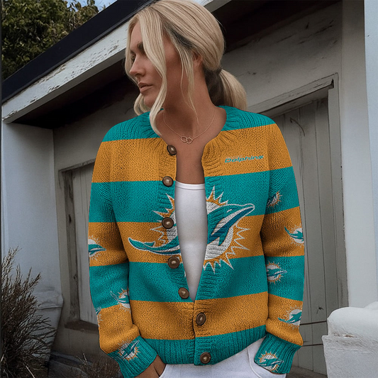 MIA x NFL Women's Cardigan Sweater DATND TANTD