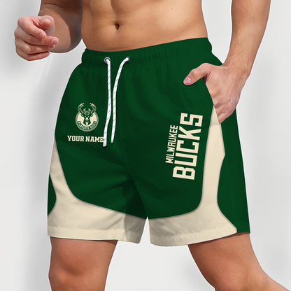 MIL x NBA Team Special Short Pants For Men Custom Name Gifts DATND TANTD