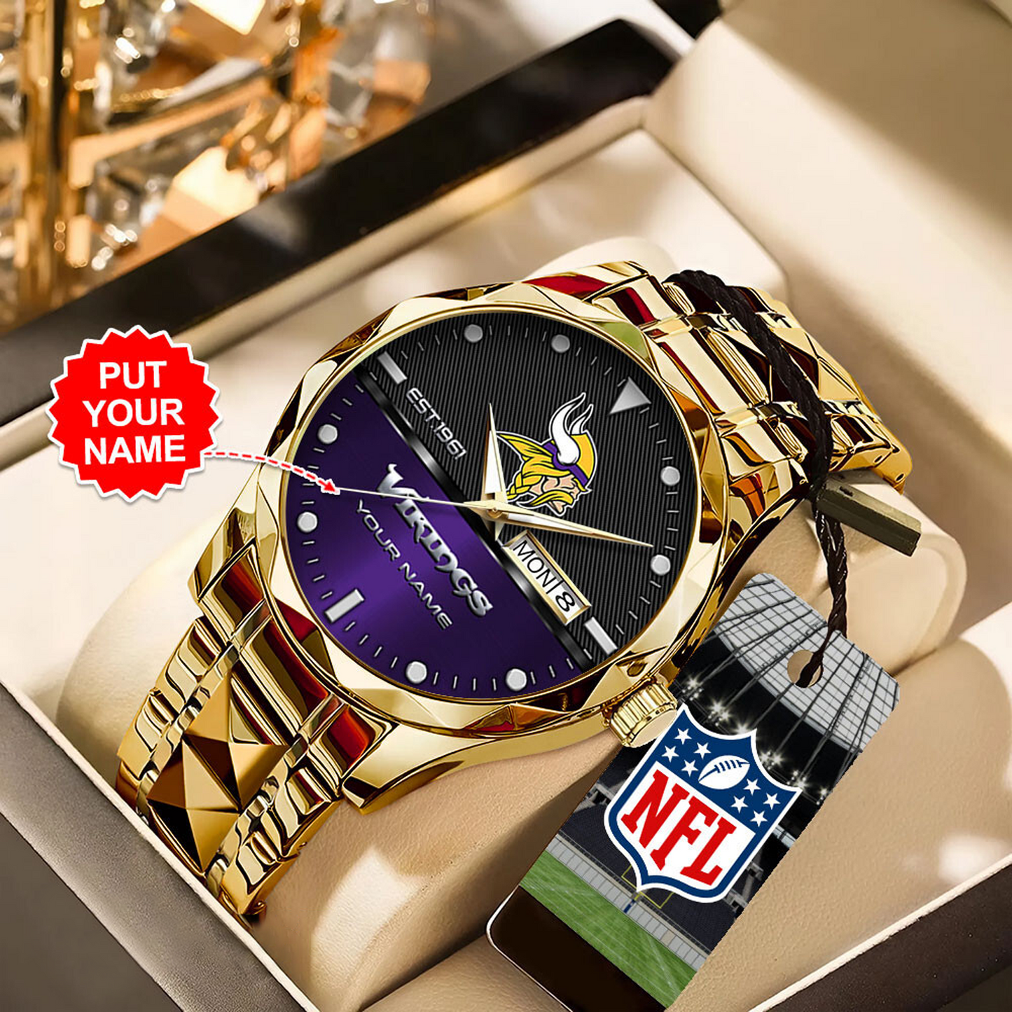 MIN x NFL Alloy Luxury Quartz Watch DATND TANTD