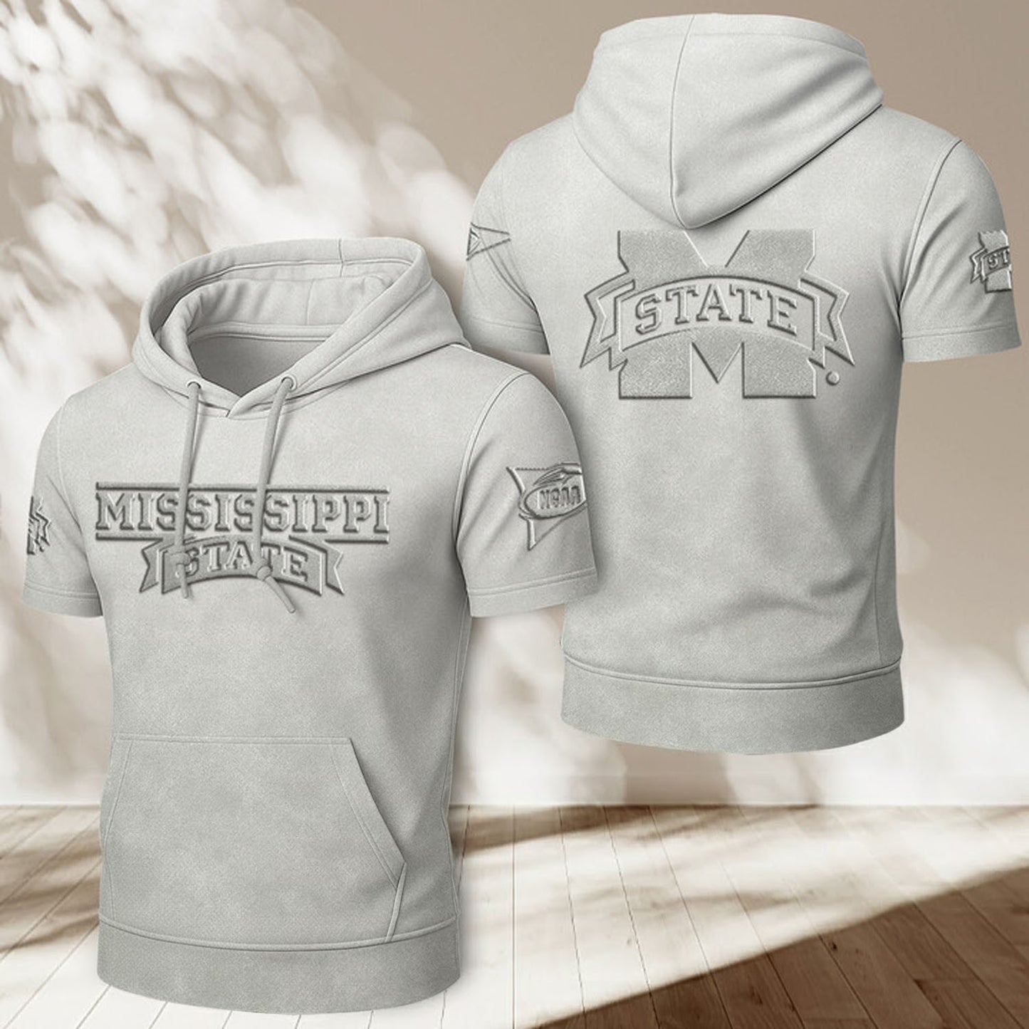 MSU x NCAA Half Sleeve Hoodie T-Shirt DatND ThuongNH