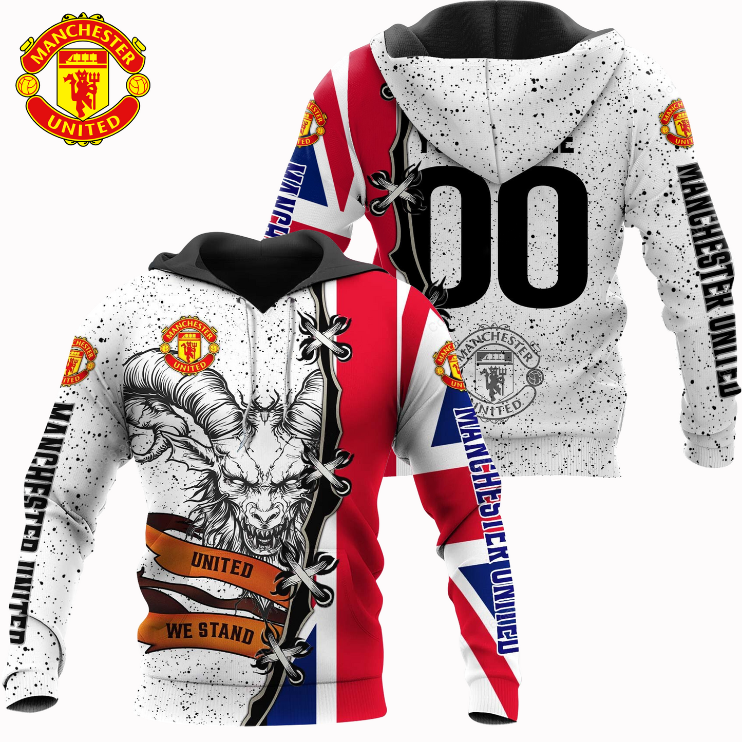 MU x EPL UK Flag Mascot Design Shirt DDT CTND