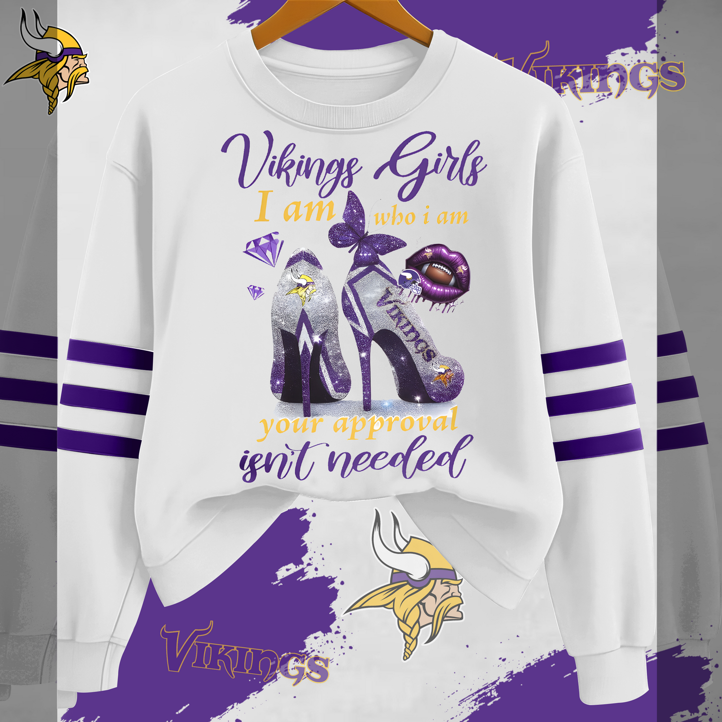 MV  NFL I Am Who I Am Glitter Sweatshirt DDT HLPHUONG