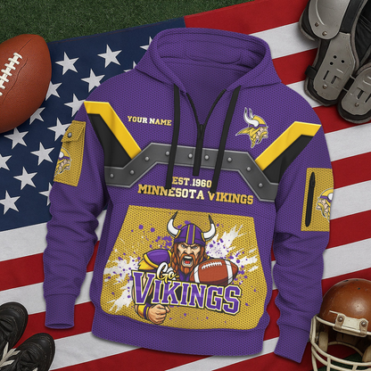 MV Premium NFL 3D Half Zip Hoodie DDT NTL