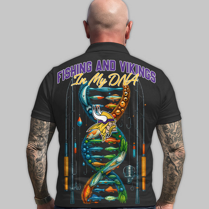 MV Premium NFL Fishing In My DNA Polo Shirt DDT CTND