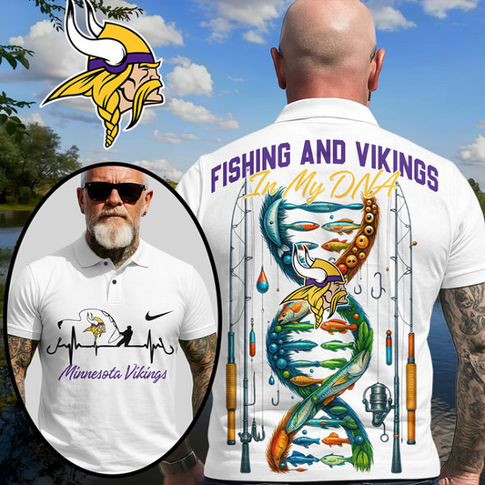 MV Premium NFL Fishing In My DNA Polo Shirt DDT CTND