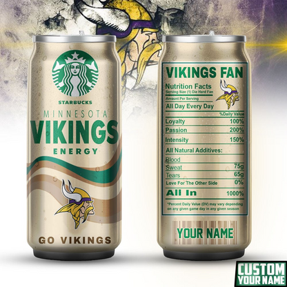 MV Premium NFL Starbucks Energy Can Tumbler DDT  NTL