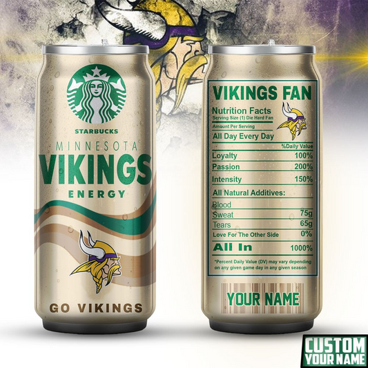 MV Premium NFL Starbucks Energy Can Tumbler DDT  NTL