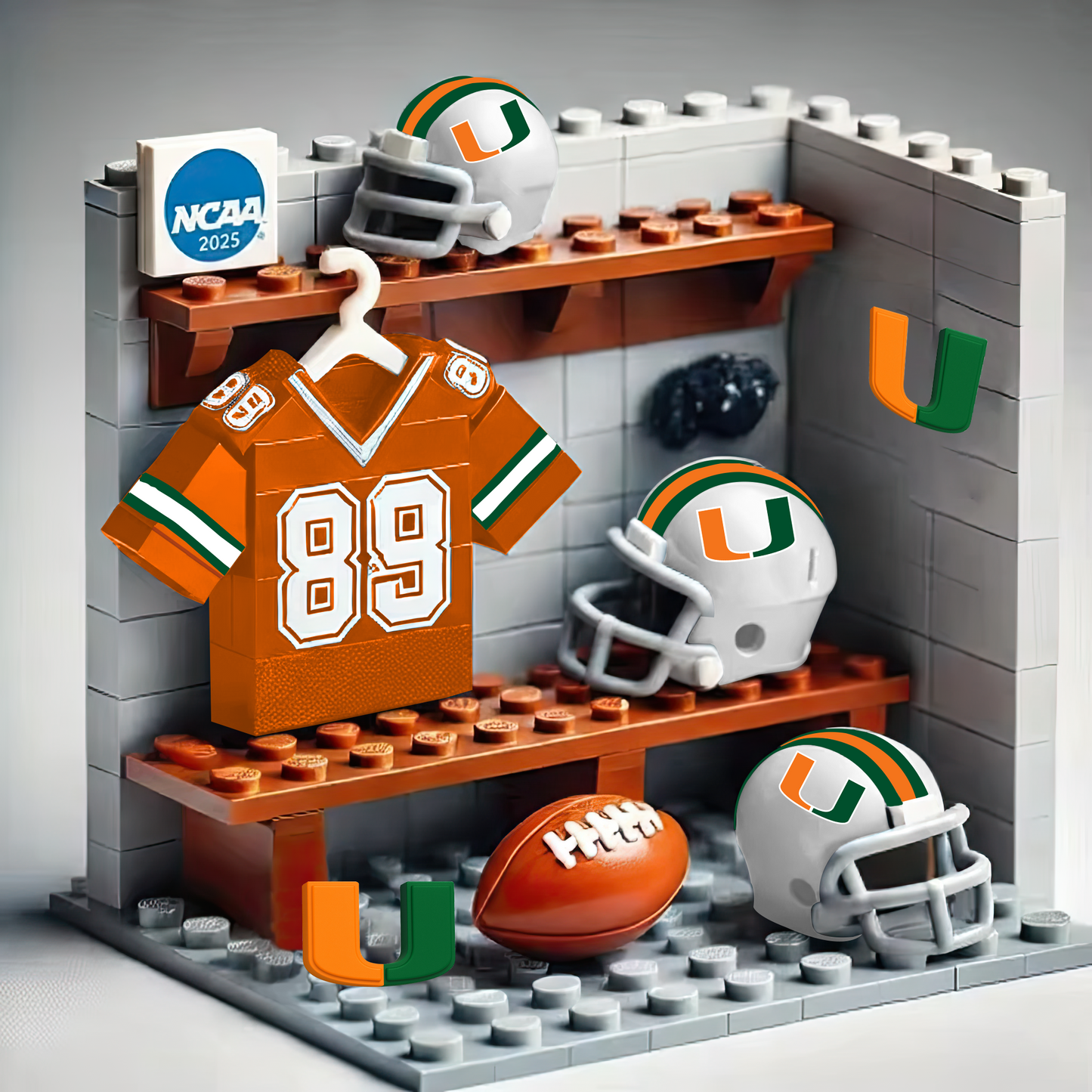 NCAA Teams Custom Building Blocks Creative Peripheral Gift Model Toy Mini Changing Room  DDT CTND