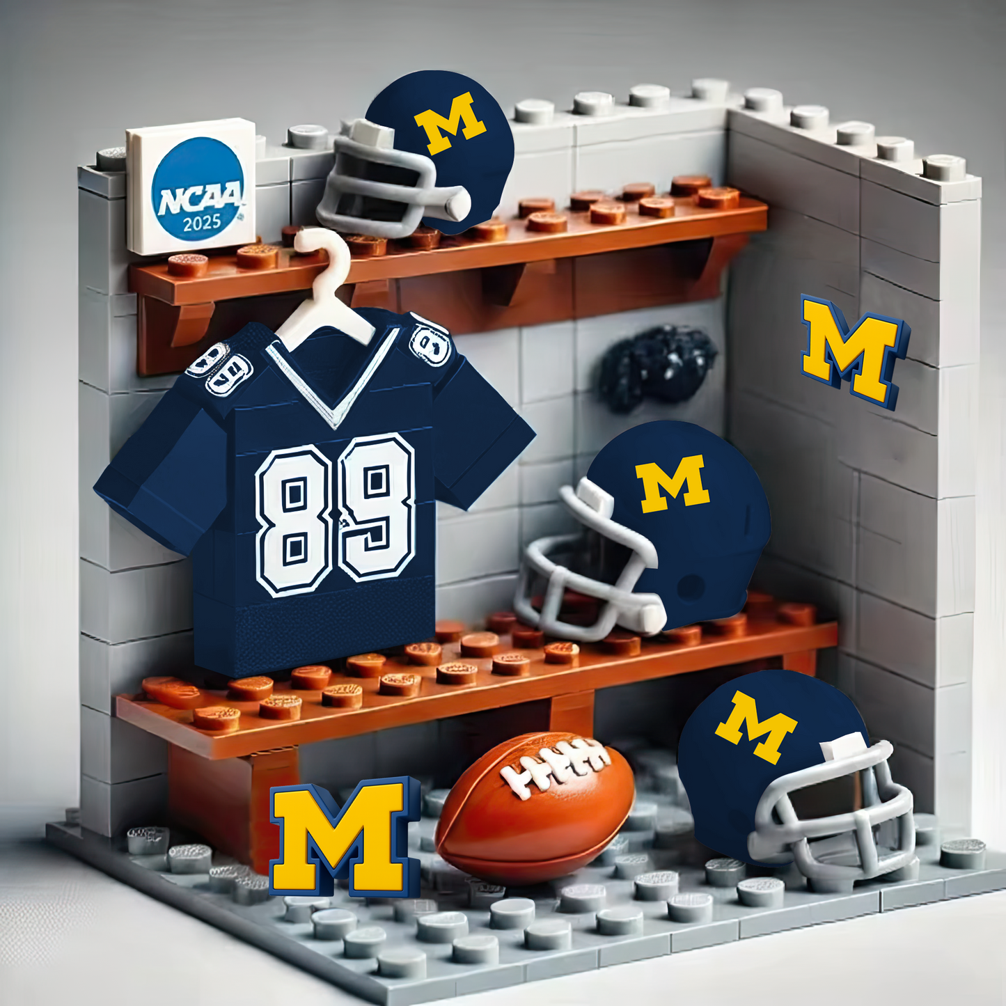 NCAA Teams Custom Building Blocks Creative Peripheral Gift Model Toy Mini Changing Room  DDT CTND