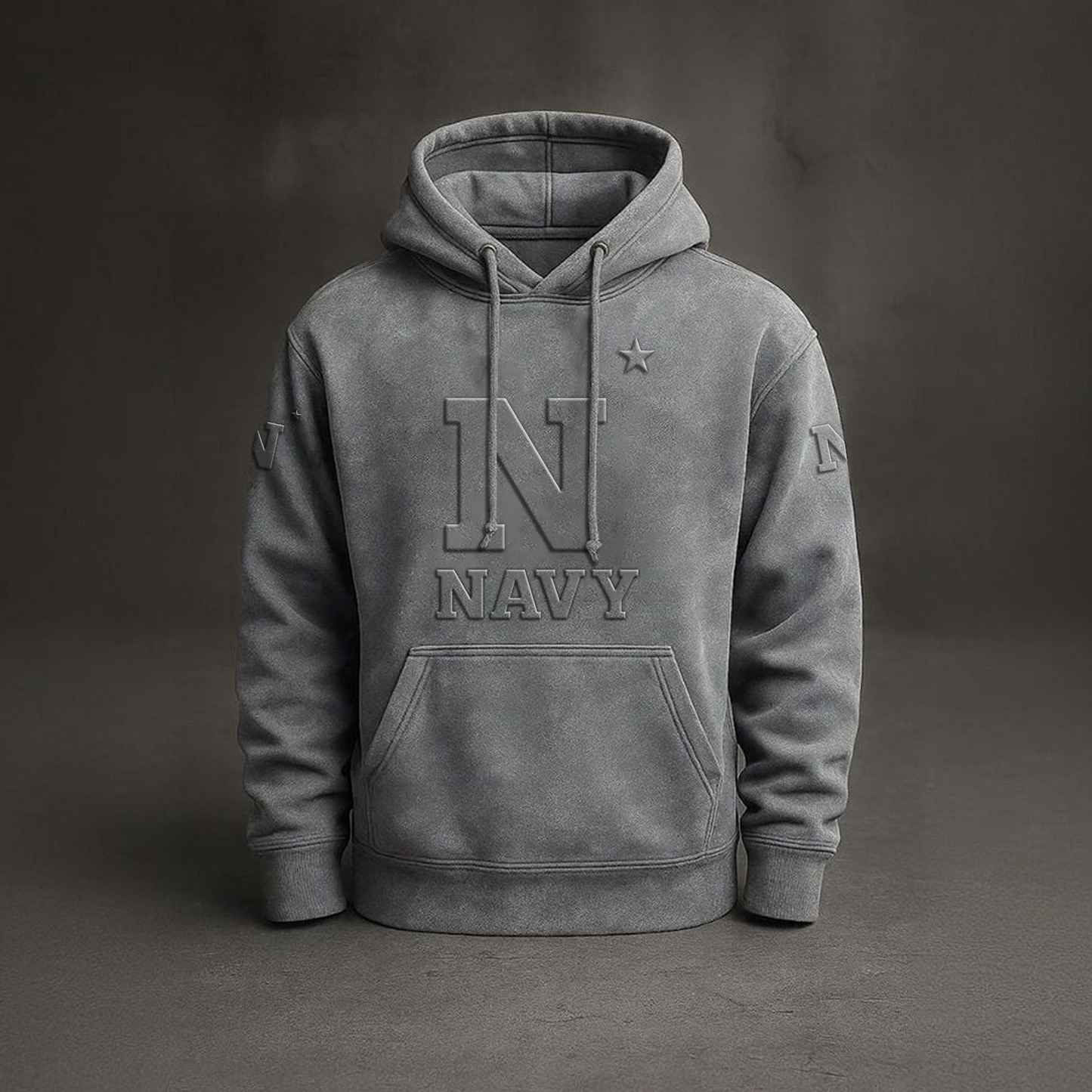 NAVY Embossed Hoodie DatND DVT
