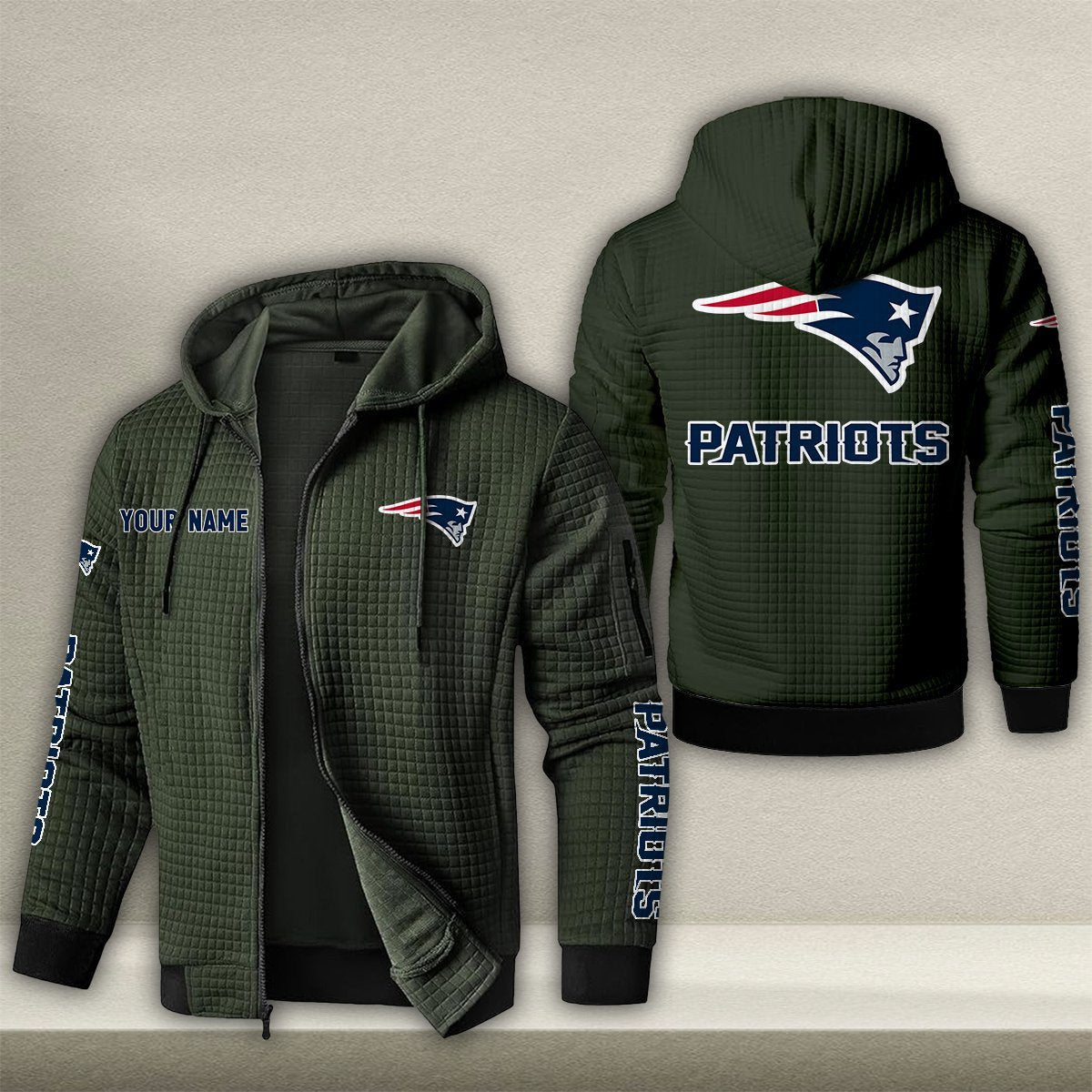 NE x NFL Quilted Zip Hoodie DatND DVT