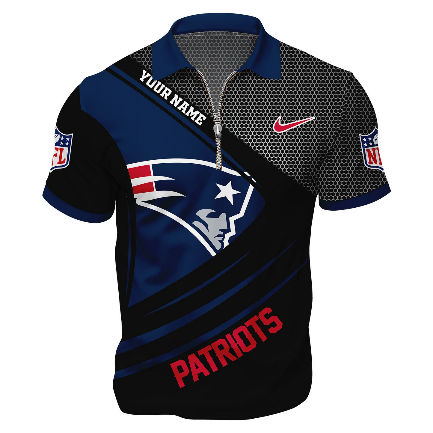 NEP Premium NFL Game Day Polo With Zipper Shirt DDT NTL