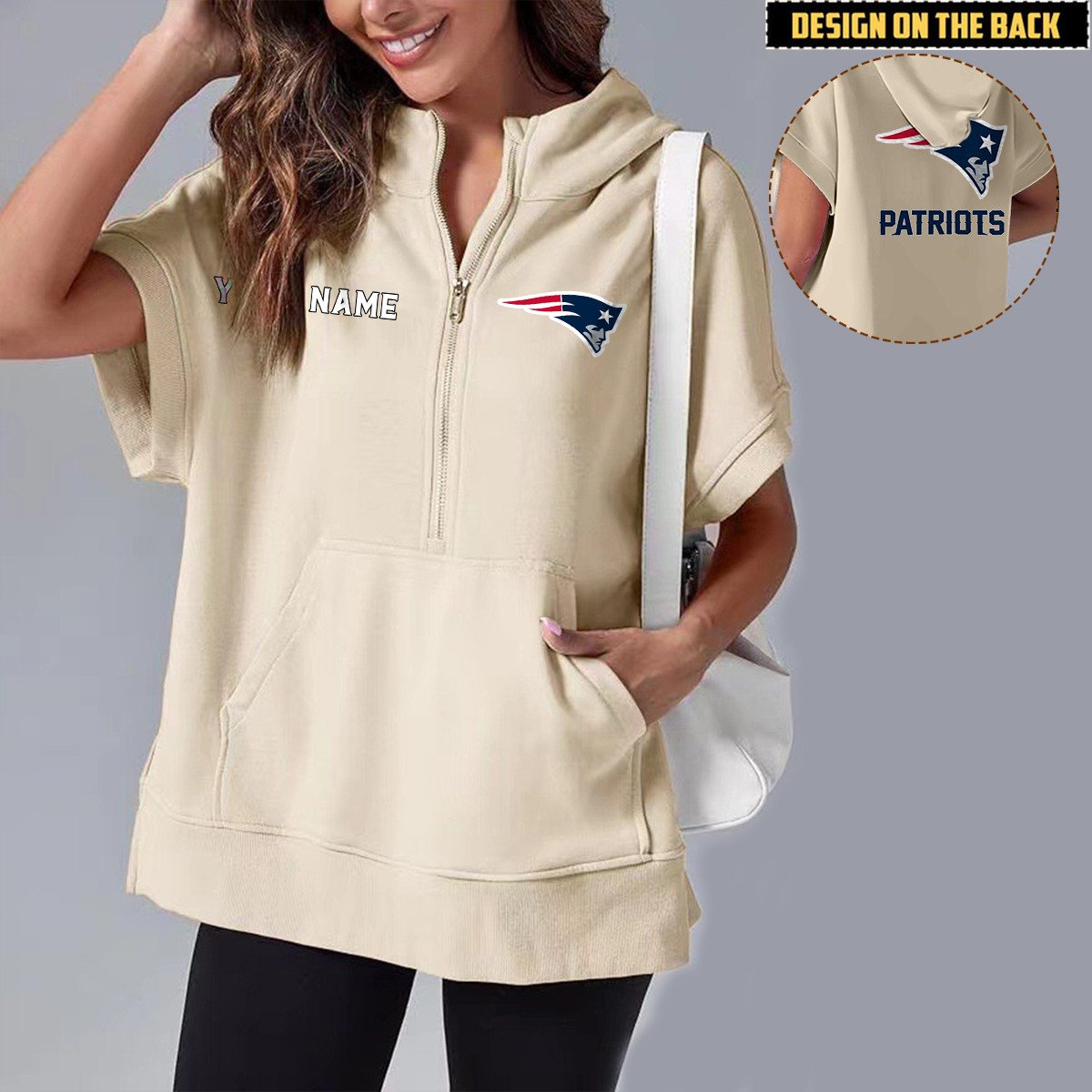 NEP x NFL Short Sleeve Zip Hoodie DATND TANTD