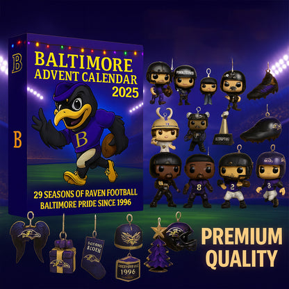 NFL BAL Team Advent Calendar Christmas V1 NAK NHM