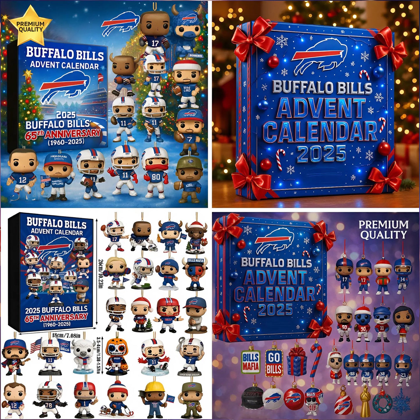 NFL BUF Team Advent Calendar Christmas V1 NAK NHM
