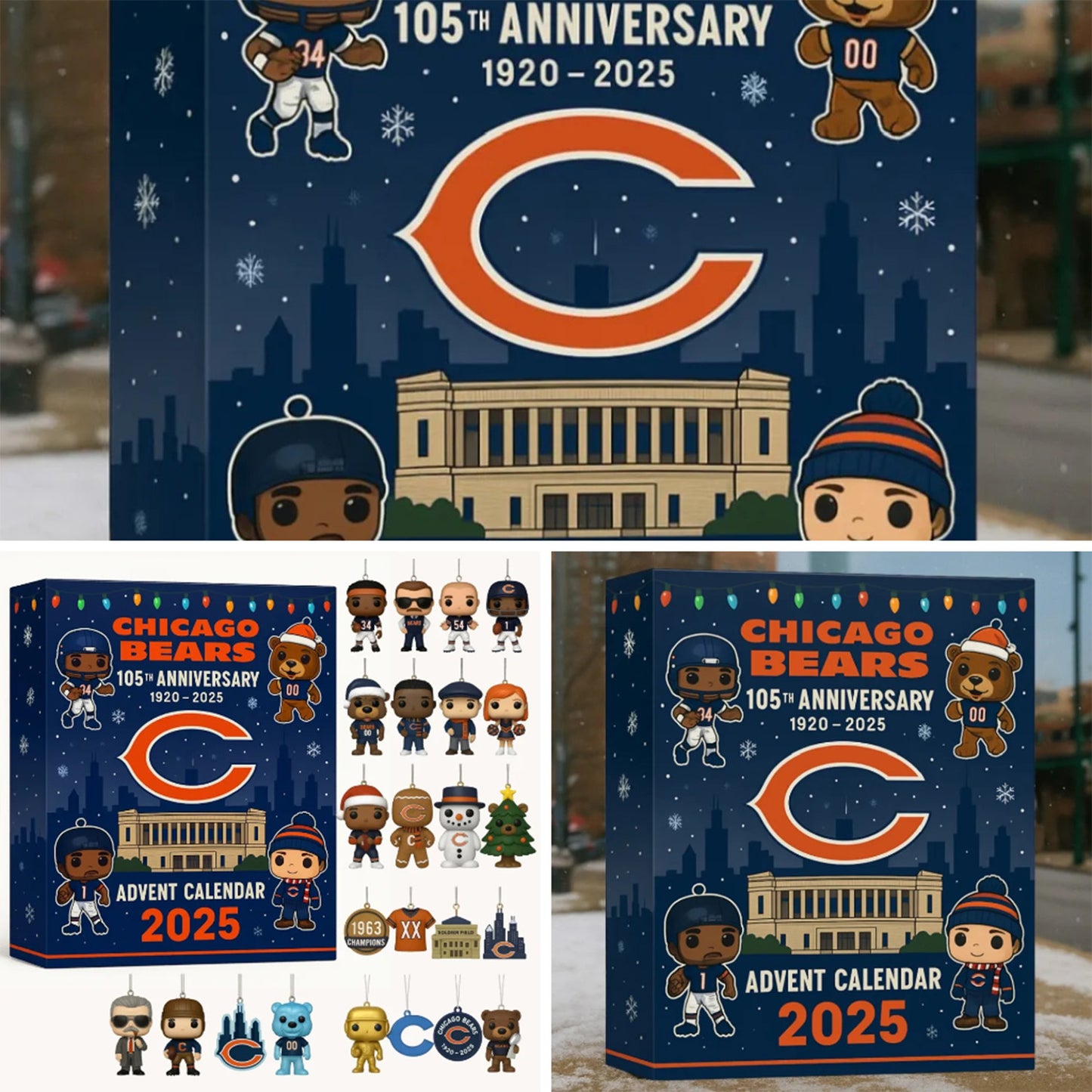 NFL CHI Team Advent Calendar Christmas V1 NAK NHM
