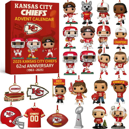 NFL KC Team Advent Calendar Christmas V1 NAK NHM
