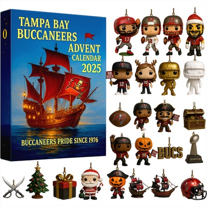 NFL TB Team Advent Calendar Christmas V1 NAK NHM