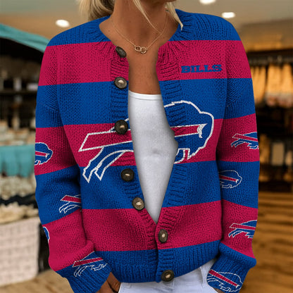NFL x BUF Women's Cardigan Sweater HLP