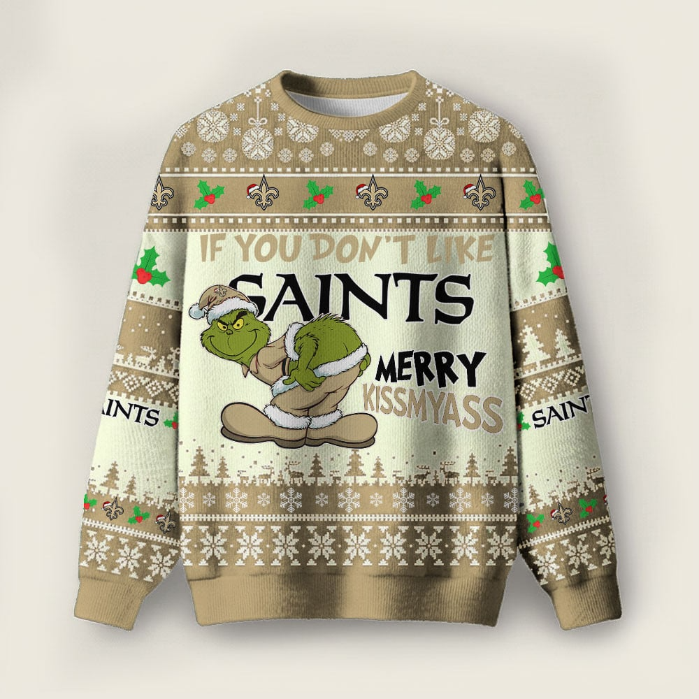 NOS Premium NFL Merry Kissmyass Ugly Sweater DDT CTND