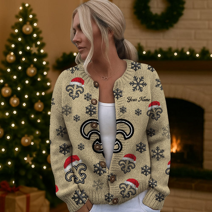 NOS x NFL Women Cardigan Sweater Christmas DDT CTND