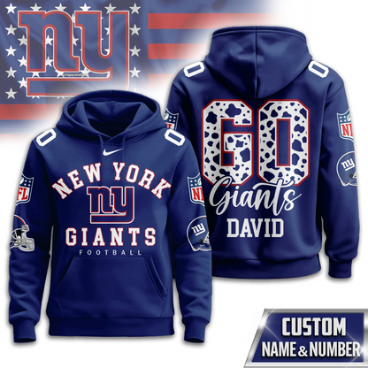 NYG Premium NFL Custom Game Day Hoodie DDT NTL
