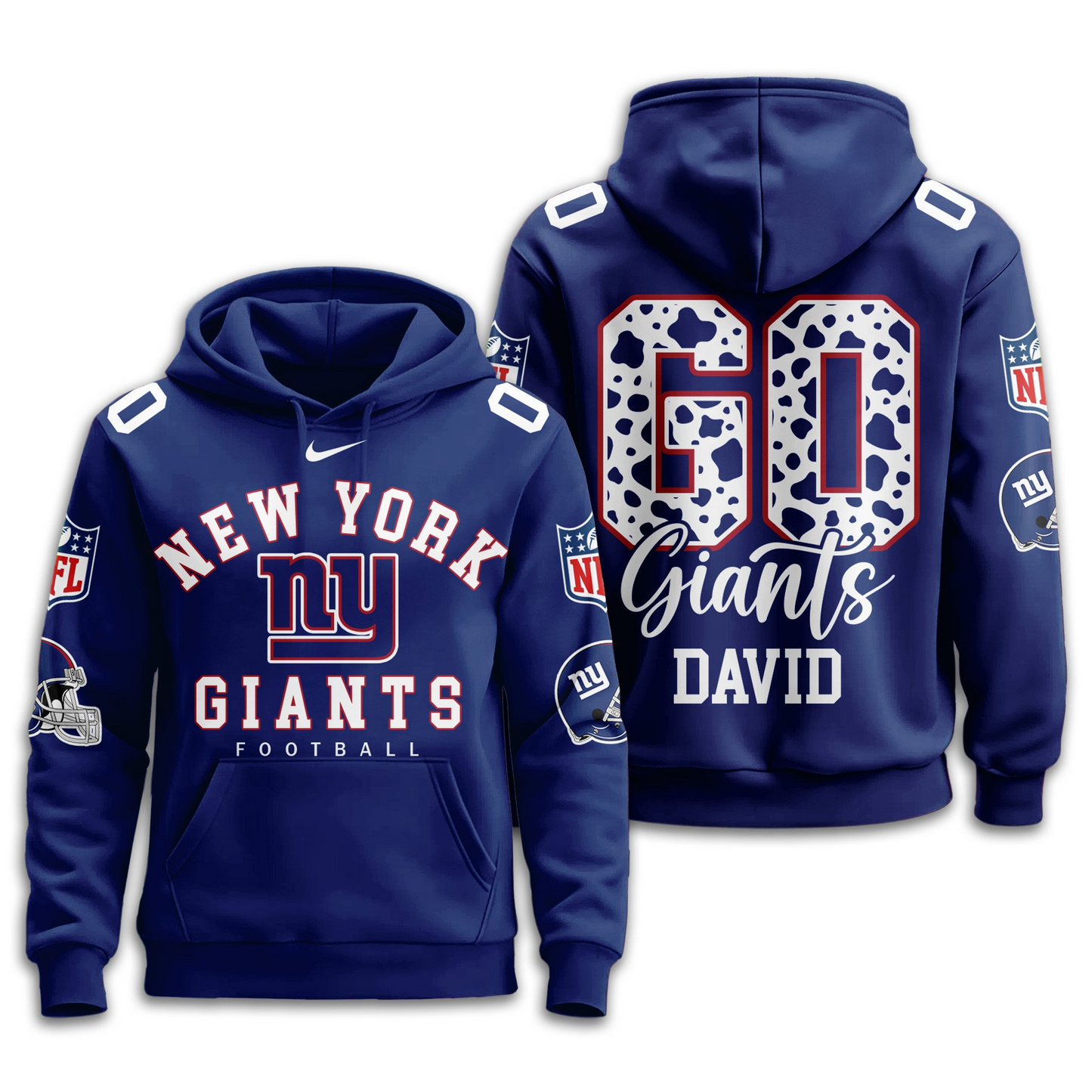 NYG Premium NFL Custom Game Day Hoodie DDT NTL