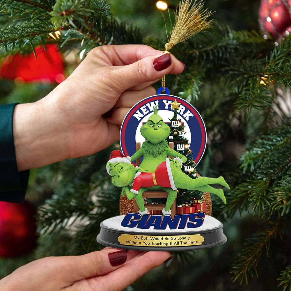 NYG Premium NFL x Grinch Acrylic Ornament DDT NTL