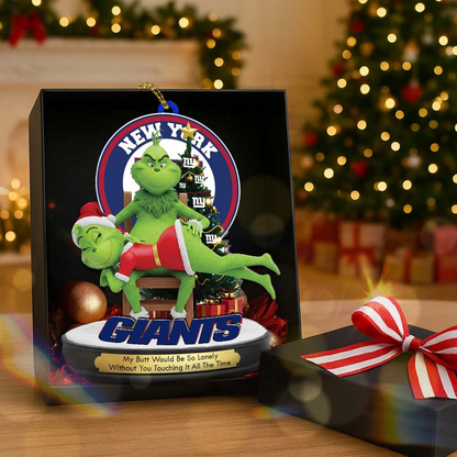 NYG Premium NFL x Grinch Acrylic Ornament DDT NTL