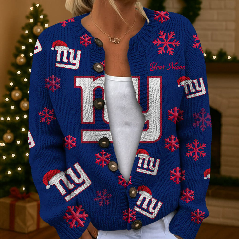 NYG x NFL Women Cardigan Sweater Christmas DDT CTND