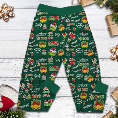 NYJ Premium NFL They Ain't Us Grinch Pajamas Set DDT CTND