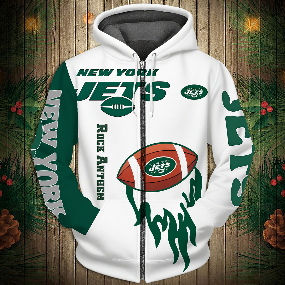 NYJ Premium NFL V2 3D Graphic Hoodie DDT NTL