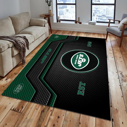 NYJ x NFL Modern Sports Living Room Rug DatND DVT