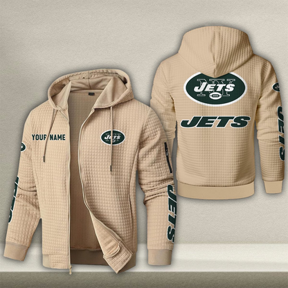 NYJ x NFL Quilted Zip Hoodie DatND DVT