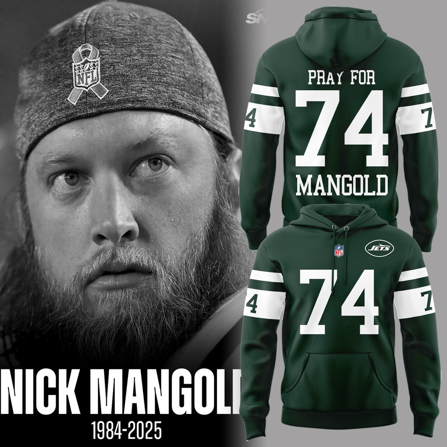 NYJ x NFL Limited Editon “Pray for MANGOLD” shirt V1 2710 DatND DVT