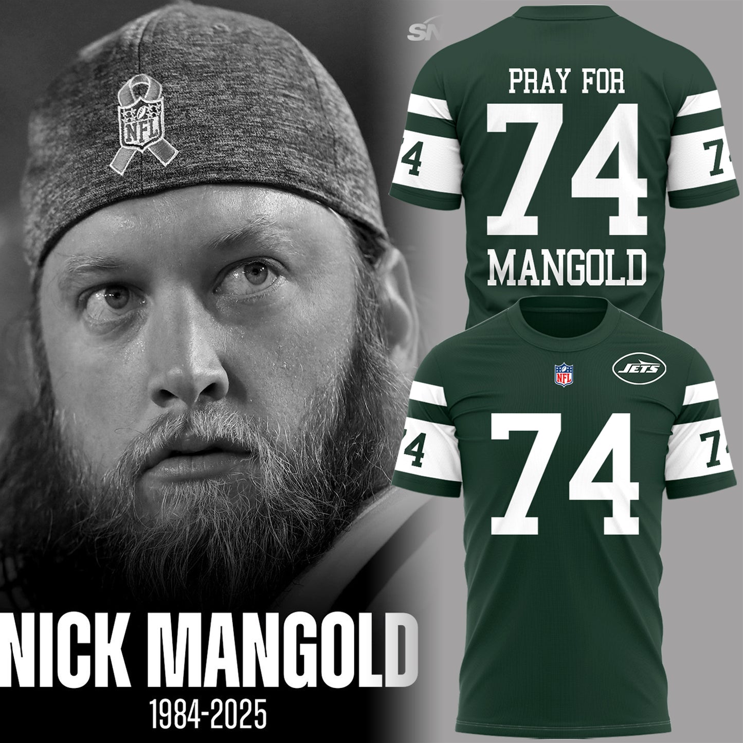 NYJ x NFL Limited Editon “Pray for MANGOLD” shirt V1 2710 DatND DVT