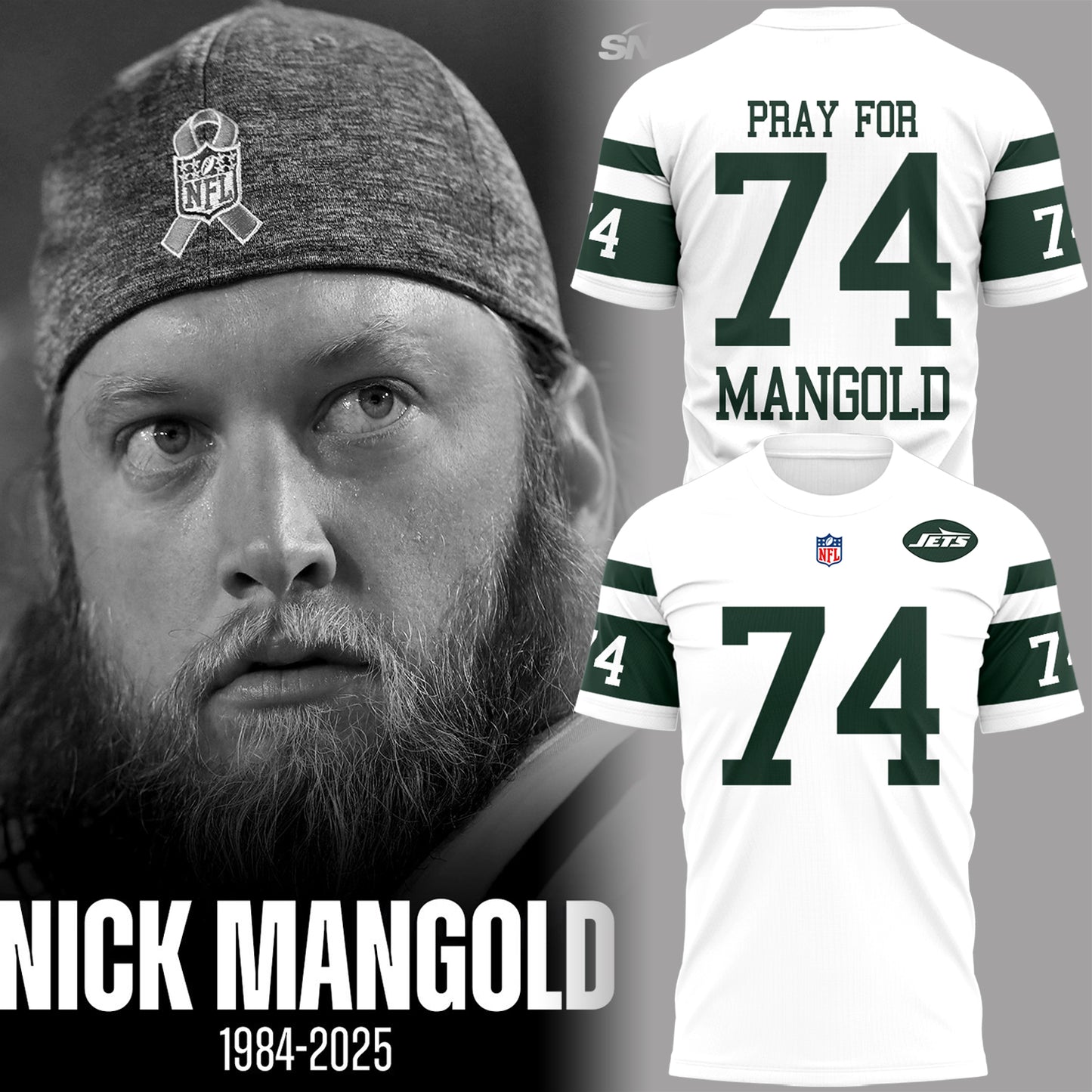 NYJ x NFL Limited Editon “Pray for MANGOLD” shirt V1 2710 DatND DVT